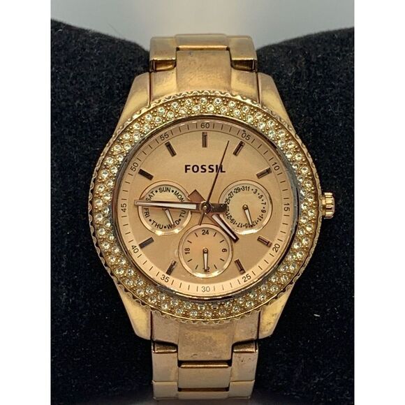 Fossil ES3003 Women's Rose Gold Stainless Steel Analog Dial Quartz Watch RU111 - Picture 2 of 11
